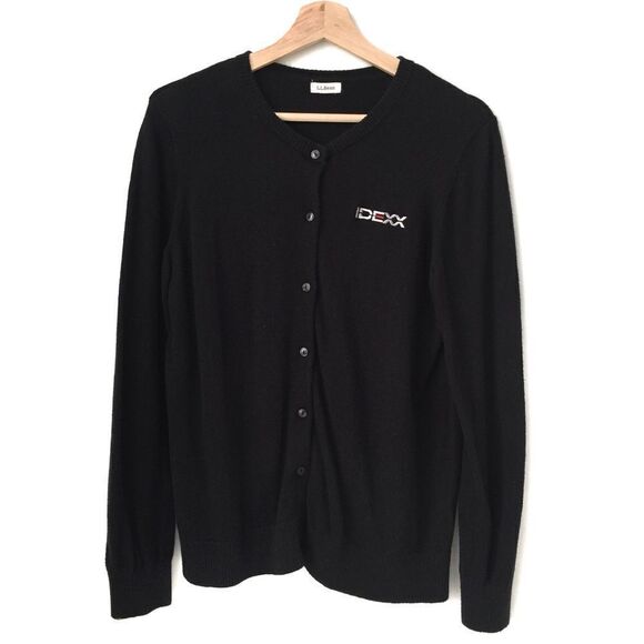 L.L. Bean Black Button Front Cardigan - Picture 1 of 9